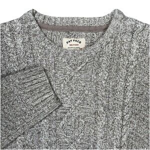 FatFace Men's Oatmeal Cable Knit Wool Blend Sweater Sz 2XL Fisherman‎ Grandpa